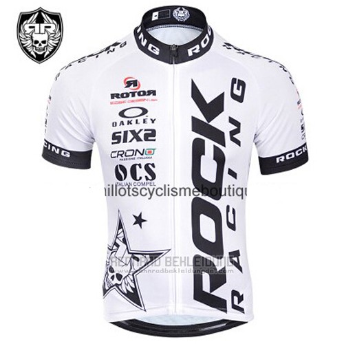 2015 Fahrradbekleidung Rock Racing Shwarz und Wei Trikot Kurzarm und Tragerhose